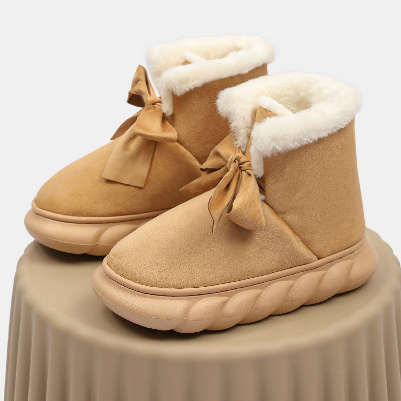 Winter cotton slippers, women's bags with thick soles for indoor warmth, fashionable couples for home use, and men's snow boots for outdoor wear in autumn and winter